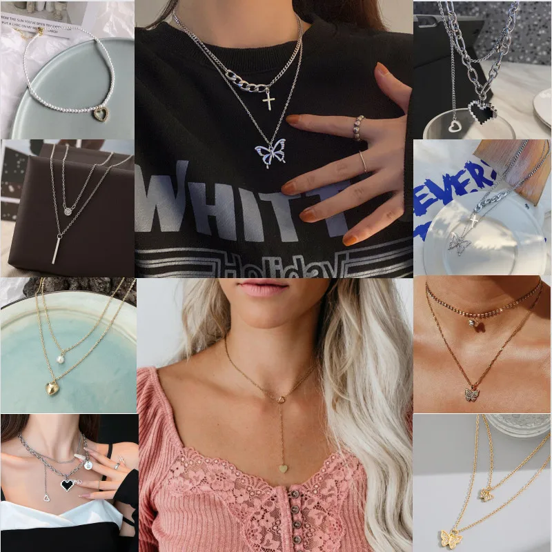 Simple Punk Pearl Heart Pendant Clavicle Chain Sweet Butterflyt Necklace for Women Vintage Party Jewelry
Simple Punk Pearl Heart Pendant Clavicle Chain Sweet Butterflyt Necklace for Women Vintage Party Jewelry