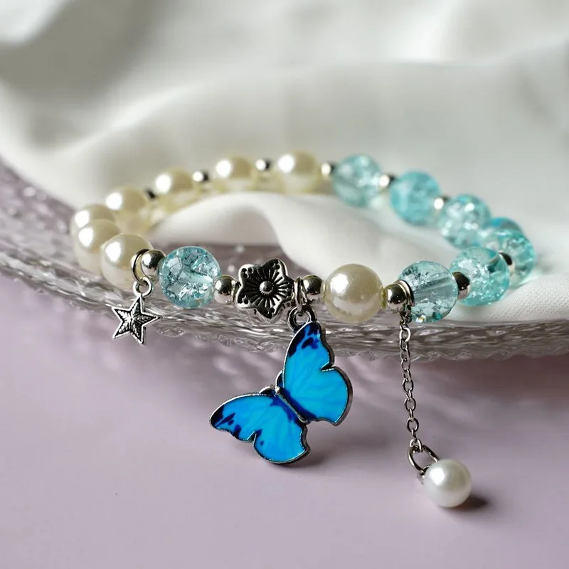 New Fashion Butterfly Bracelet Creative Pentagram Pop Flower Crystal Imitation Pearl Elastic Beaded Bracelet
New Fashion Butterfly Bracelet Creative Pentagram Pop Flower Crystal Imitation Pearl Elastic Beaded Bracelet
