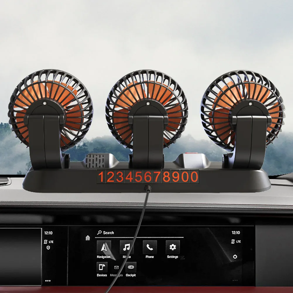 New Universal Car Fan Triple-Head 5V/12V/24V Car Cooling Fan 360-Degree Adjustable 2 Gear With Aroma Diffuser For Car Truck Home
New Universal Car Fan Triple-Head 5V/12V/24V Car Cooling Fan 360-Degree Adjustable 2 Gear With Aroma Diffuser For Car Truck Home