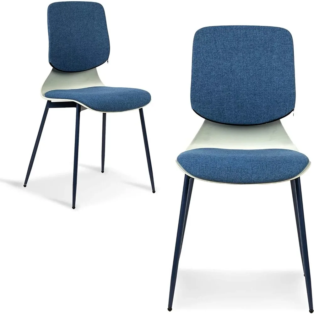 Кресло для отдыха с мягкой спинкой и железными ножками, синее (набор из 2)
Кресло для отдыха с мягкой спинкой и железными ножками, синее (набор из 2)