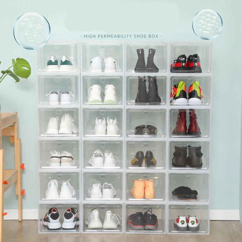 Folding Plastic Shoes Case Stackable Shoes Storage Shelf Dustproof Drawer Case Home Clear Organizer Shoebox Assembled Box
Folding Plastic Shoes Case Stackable Shoes Storage Shelf Dustproof Drawer Case Home Clear Organizer Shoebox Assembled Box