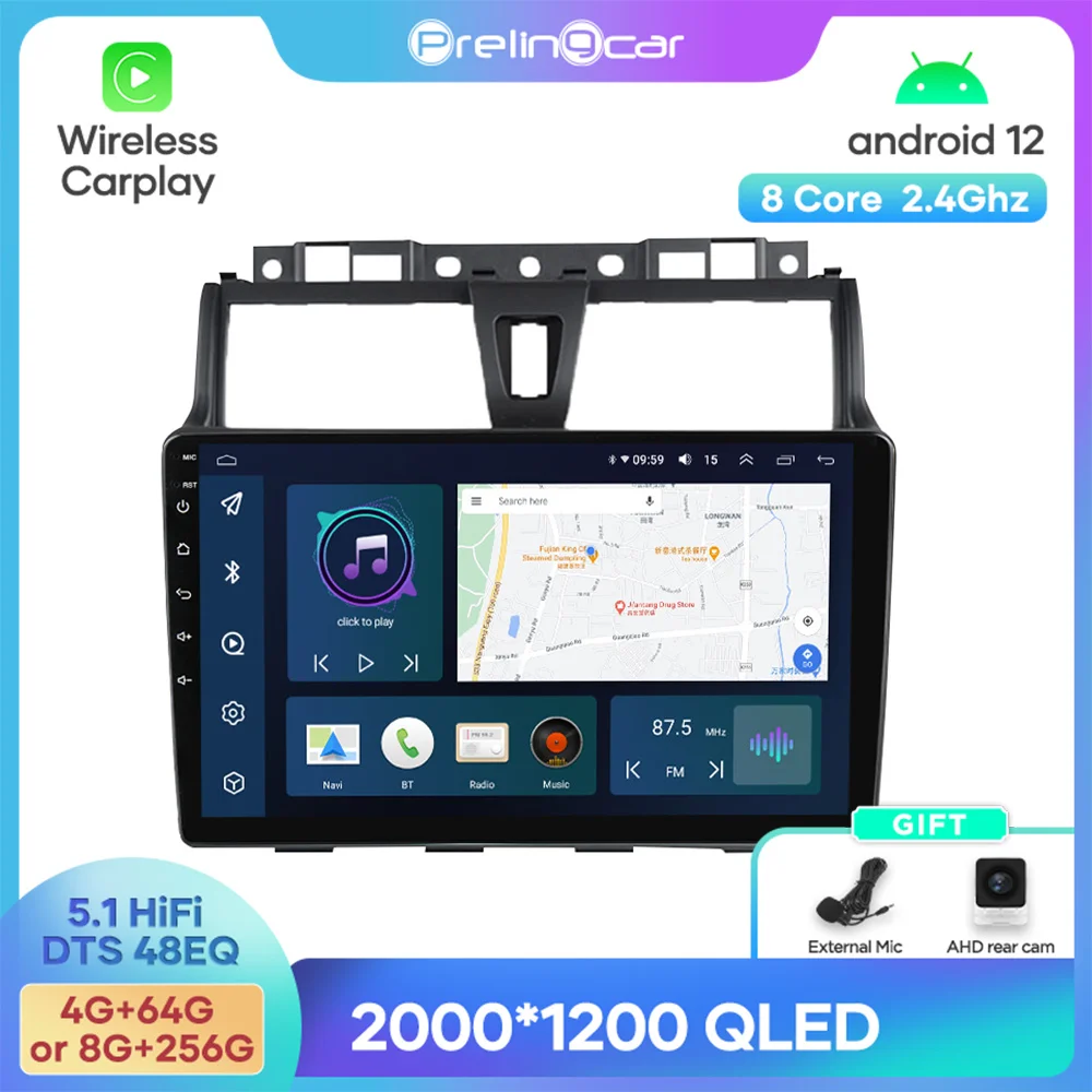 

Android 12 DTS Sound For Geely EC7 2014-2016 Years Navigation Multimedia Car Player Radio 2Din Stereo Bluetooth 48EQ