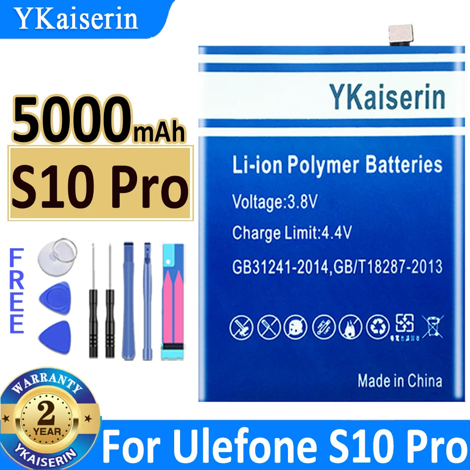 

Аккумулятор ykaisсеребрин 5000 мАч, Сменный аккумулятор для телефона ULEFONE S10 Pro S10Pro, Новый аккумулятор для смартфона 5,7 дюйма