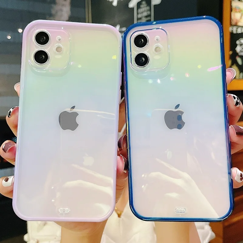 Transparent Soft Clear Laser Case for iPhone 13 12 11 Pro Max Candy Bumper Back Cover For iphone 7 8 Plus XR X XS SE2020
Transparent Soft Clear Laser Case for iPhone 13 12 11 Pro Max Candy Bumper Back Cover For iphone 7 8 Plus XR X XS SE2020