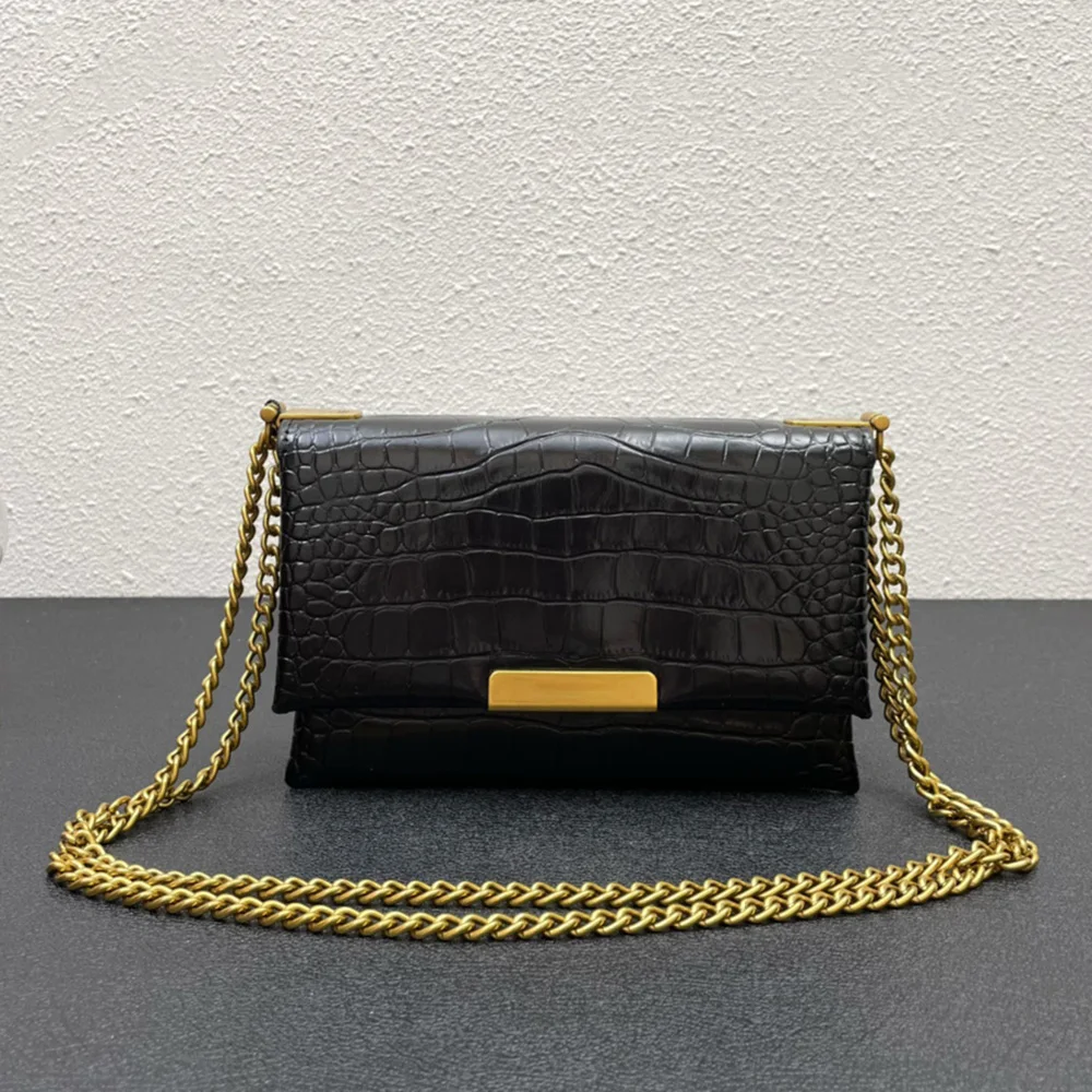 Classic Brand Designer Fashion Chain Women Crossbody Bag Alligator Flap Handbag Leather Quality
Classic Brand Designer Fashion Chain Women Crossbody Bag Alligator Flap Handbag Leather Quality