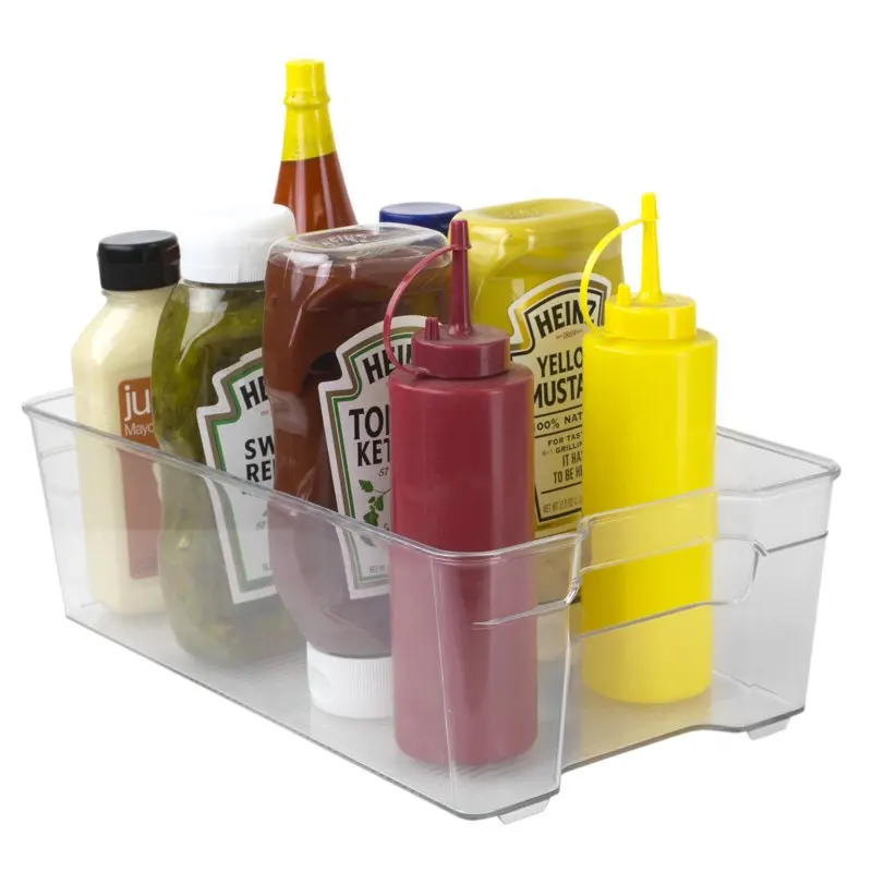 Plastic Fridge Bin with Handle, Clear
Plastic Fridge Bin with Handle, Clear