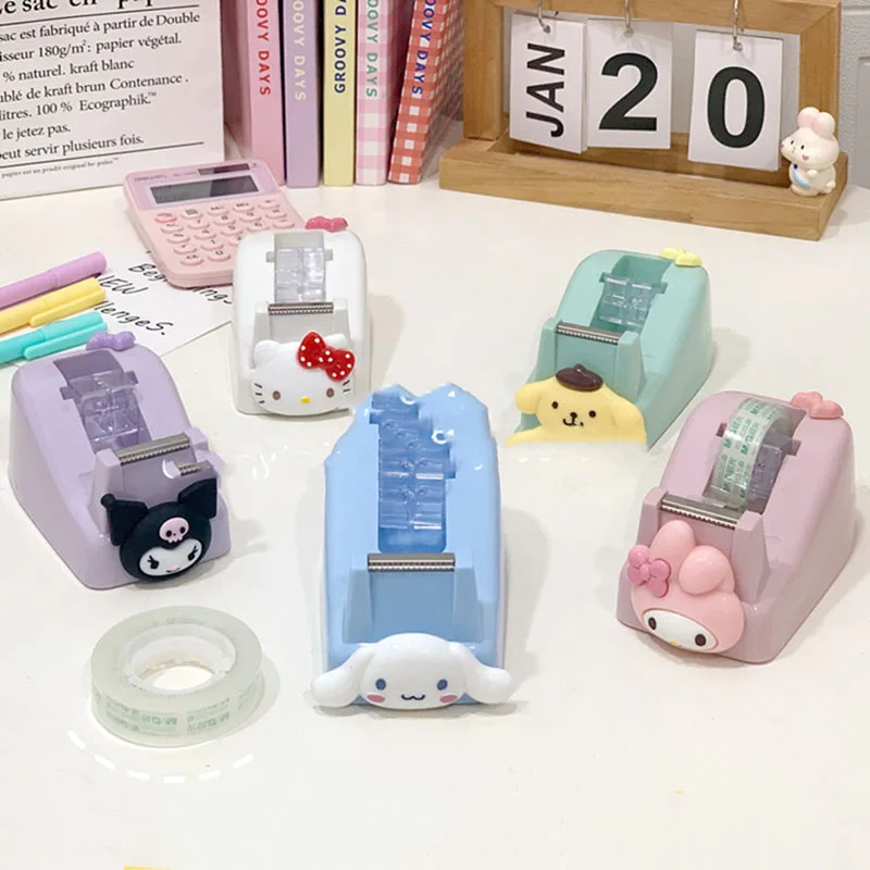 Sanrio Kawaii Tape Cutter Hello Kittys Accessories Cute Cartoon Anime Desktop Anti-Slip Handbook Tape Holder Toys for Girls Gift
Sanrio Kawaii Tape Cutter Hello Kittys Accessories Cute Cartoon Anime Desktop Anti-Slip Handbook Tape Holder Toys for Girls Gift