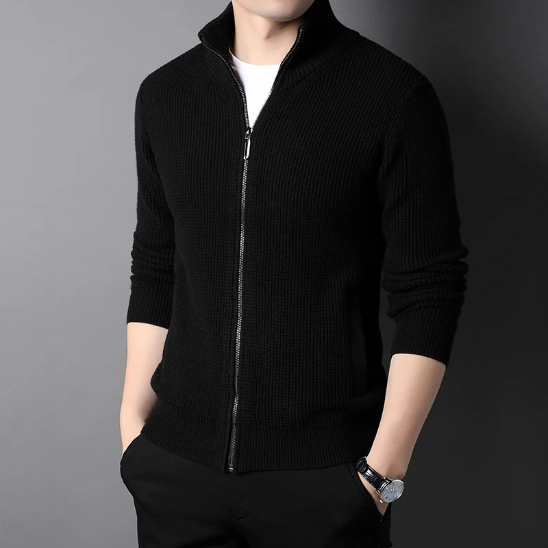 Men's Sweater High-End Wool Sweater Autumn New Zipper Knitted Cardigan Thickened Stand Collar Coat Fashion
Men's Sweater High-End Wool Sweater Autumn New Zipper Knitted Cardigan Thickened Stand Collar Coat Fashion