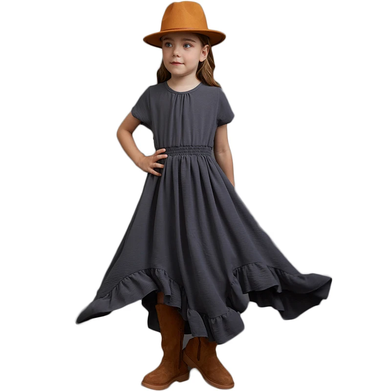 New Lace Flying Sleeves Open Back Irregular Skirt Long Girls Wedding Flower Girl Christmas Party Princess Solid Color Dress
New Lace Flying Sleeves Open Back Irregular Skirt Long Girls Wedding Flower Girl Christmas Party Princess Solid Color Dress