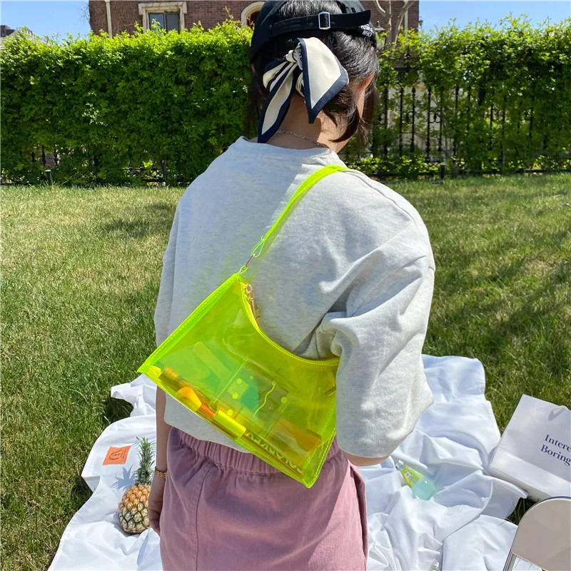 Summer Women's Transparent Jelly Bag Female Hobos Beach Shoulder Bags Candy Color Ladies Underarm Bag Hot Girls Purse Handbags
Summer Women's Transparent Jelly Bag Female Hobos Beach Shoulder Bags Candy Color Ladies Underarm Bag Hot Girls Purse Handbags