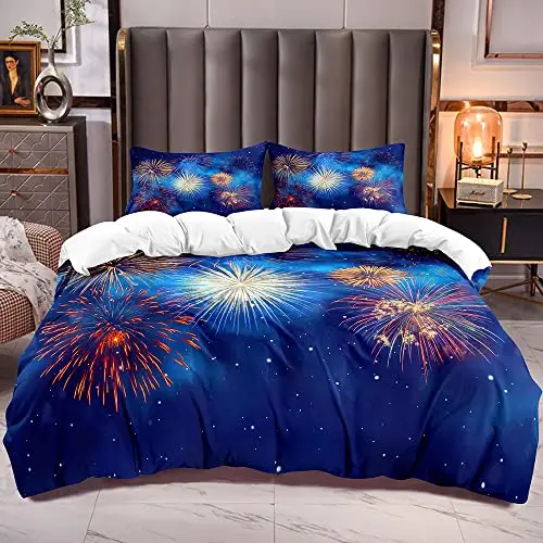 Fireworks Duvet Cover Twin Size Colourful Fires Celebrate Merry Christmas Theme Bedding Set Polyester Comforter Cover for Teens
Fireworks Duvet Cover Twin Size Colourful Fires Celebrate Merry Christmas Theme Bedding Set Polyester Comforter Cover for Teens