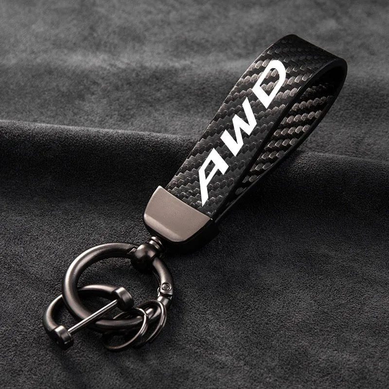 Carbon Fiber Leather Keychain Car Styling Custom Key Ring With Horseshoe Buckle For Volvo AWD Styling Accessories
Carbon Fiber Leather Keychain Car Styling Custom Key Ring With Horseshoe Buckle For Volvo AWD Styling Accessories