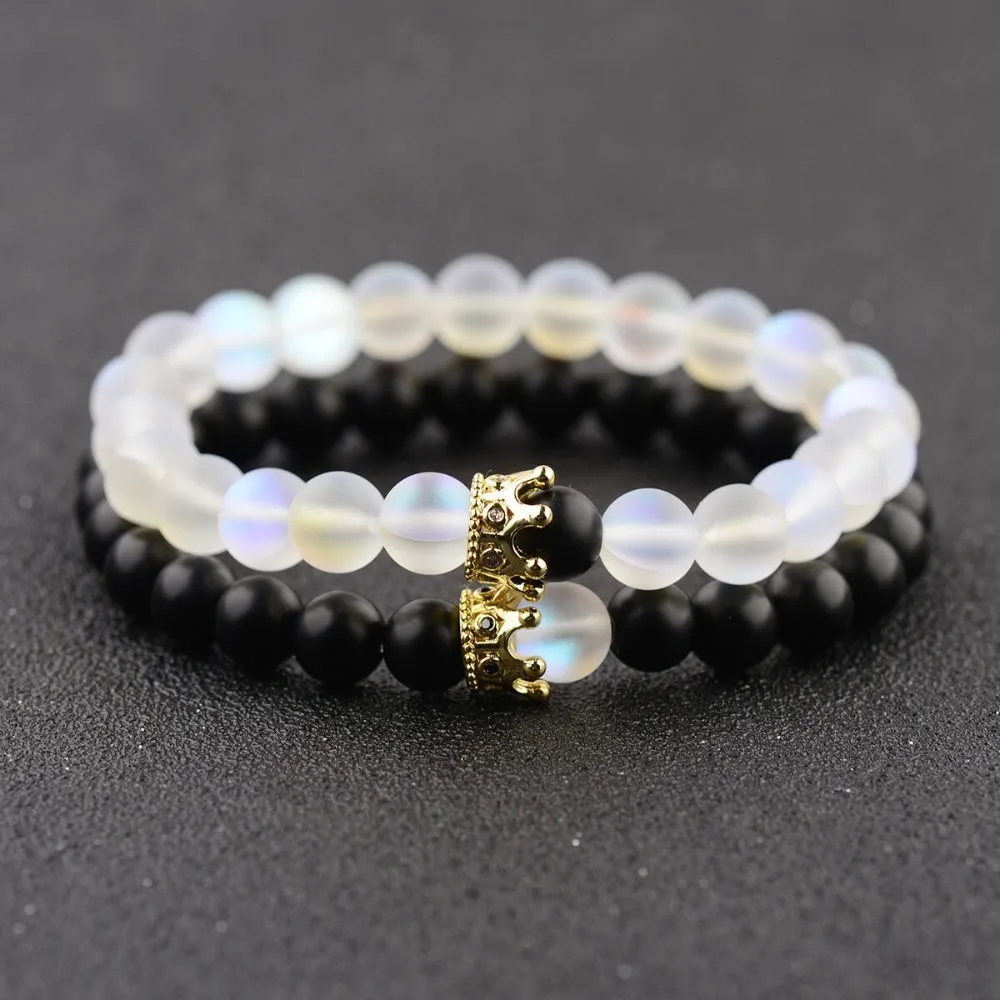 Fashion Couples bracelet His And Hers Jewelry 8mm Stone Beads Bracelets & Bangles King Queen Couple Bracelet for Lovers
Fashion Couples bracelet His And Hers Jewelry 8mm Stone Beads Bracelets & Bangles King Queen Couple Bracelet for Lovers