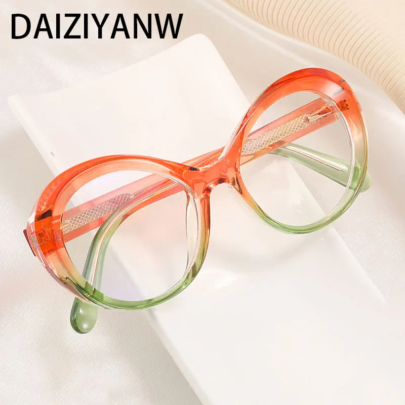 Fashion New Style Optical Spectacle Frame Women's TR90 Oval Cat's Eye Anti Blue Light Spectacle Frame Two Color Splicing
Fashion New Style Optical Spectacle Frame Women's TR90 Oval Cat's Eye Anti Blue Light Spectacle Frame Two Color Splicing