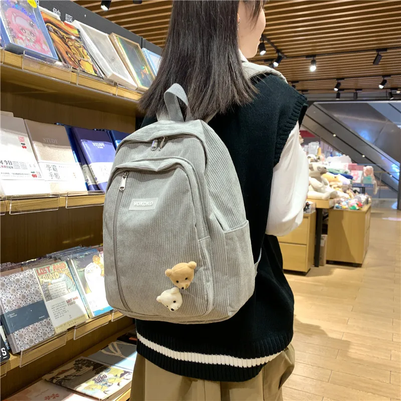Женский рюкзак в полоску, милый вельветовый школьный ранец для девочек-подростков и мальчиков, роскошная модная женская сумка в стиле Харадзюку, женская сумка для студентов
Женский рюкзак в полоску, милый вельветовый школьный ранец для девочек-подростков и мальчиков, роскошная модная женская сумка в стиле Харадзюку, женская сумка для студентов