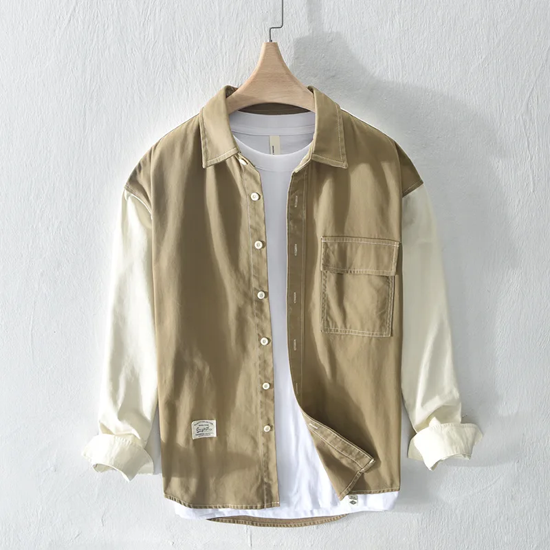 Z728 Japan Style Contrasting Colors Fashion Jackets Shirt For Men Causal Long Sleeve Lapel Daily All-Match Streetwear Male Tops
Z728 Japan Style Contrasting Colors Fashion Jackets Shirt For Men Causal Long Sleeve Lapel Daily All-Match Streetwear Male Tops