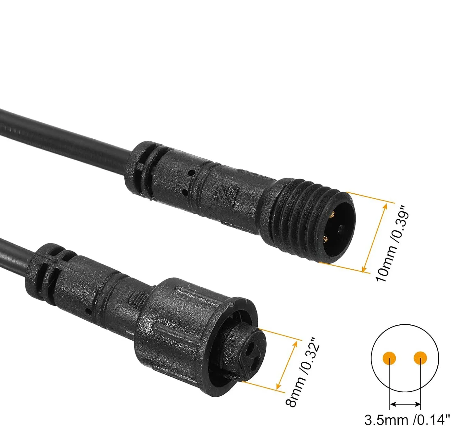 Водонепроницаемый провод с разъемом 2/3/4 контакта DelightFire
Водонепроницаемый провод с разъемом 2/3/4 контакта DelightFire