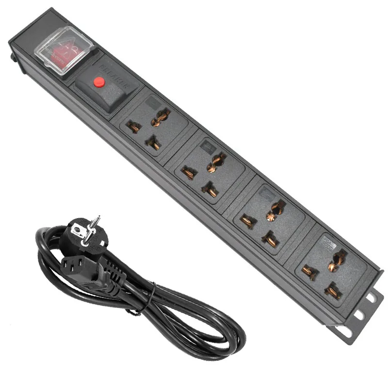 PDU power strip 4 Unit Universal output socket Network Cabinet Rack Switch overload protection UK/US/AU/EU/ PLUG IEC-C14 port
PDU power strip 4 Unit Universal output socket Network Cabinet Rack Switch overload protection UK/US/AU/EU/ PLUG IEC-C14 port