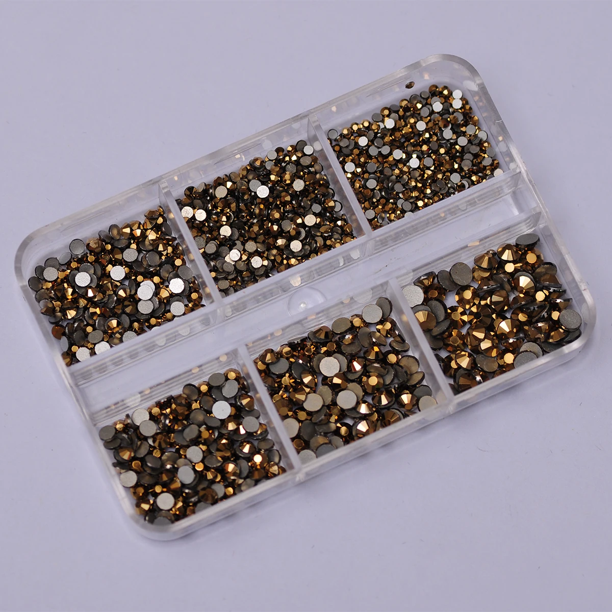 6 Grids 1250pcs Aurum Nail Art Decoration Rhinestones Round Flatback Diamonds 3D Design Nail Charms Supplies for Professionals
6 Grids 1250pcs Aurum Nail Art Decoration Rhinestones Round Flatback Diamonds 3D Design Nail Charms Supplies for Professionals