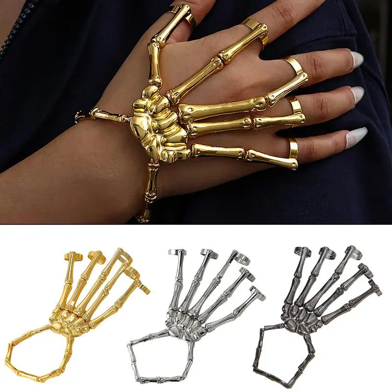 Skeleton Halloween Hand Bracelet Metal Skeleton Skeleton Bracelet Ghost Ring For Men And Women Halloween Party Accessories
Skeleton Halloween Hand Bracelet Metal Skeleton Skeleton Bracelet Ghost Ring For Men And Women Halloween Party Accessories