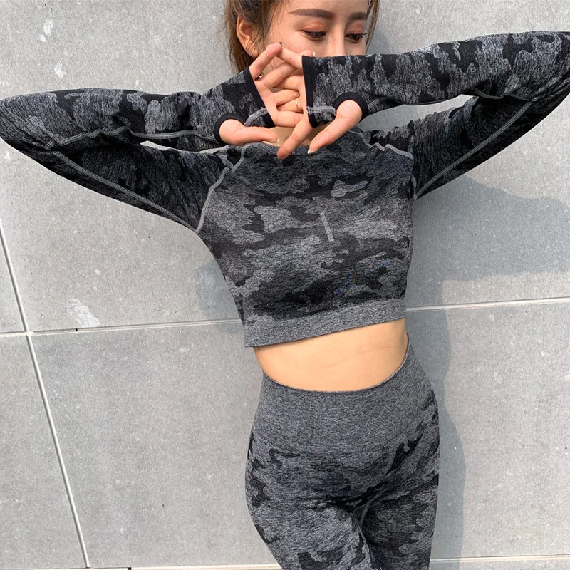 Explosive Camouflage Sports Tights Quick-drying Running Yoga Breathable Hollow Seamless Long Sleeves 
Explosive Camouflage Sports Tights Quick-drying Running Yoga Breathable Hollow Seamless Long Sleeves