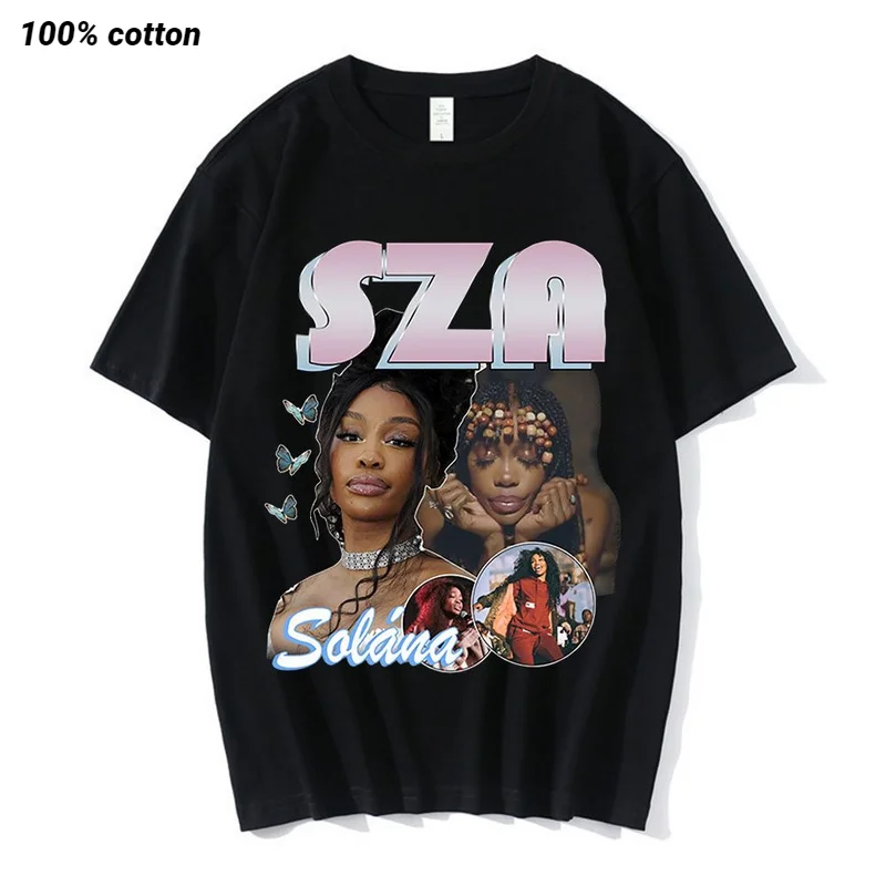 

90s Rapper SZA Good Days Graphic Print T-shirt Vintage Punk T-shirts Oversize Men Hip Hop Harajuku Tee Shirt Streetwear Couples