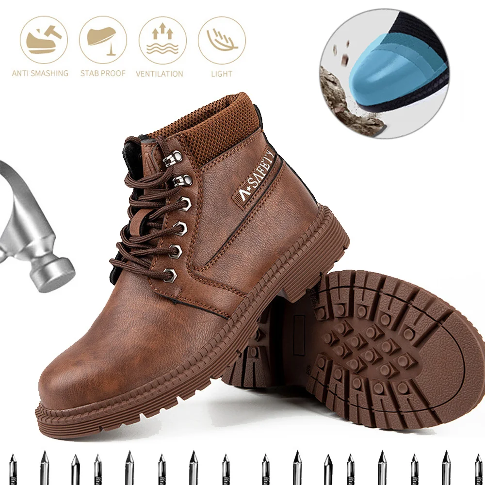 Waterproof Safety Work Shoes for Men Steel Head Leather Boots Male Footwear Indestructible Construction Light Security Boots
Waterproof Safety Work Shoes for Men Steel Head Leather Boots Male Footwear Indestructible Construction Light Security Boots