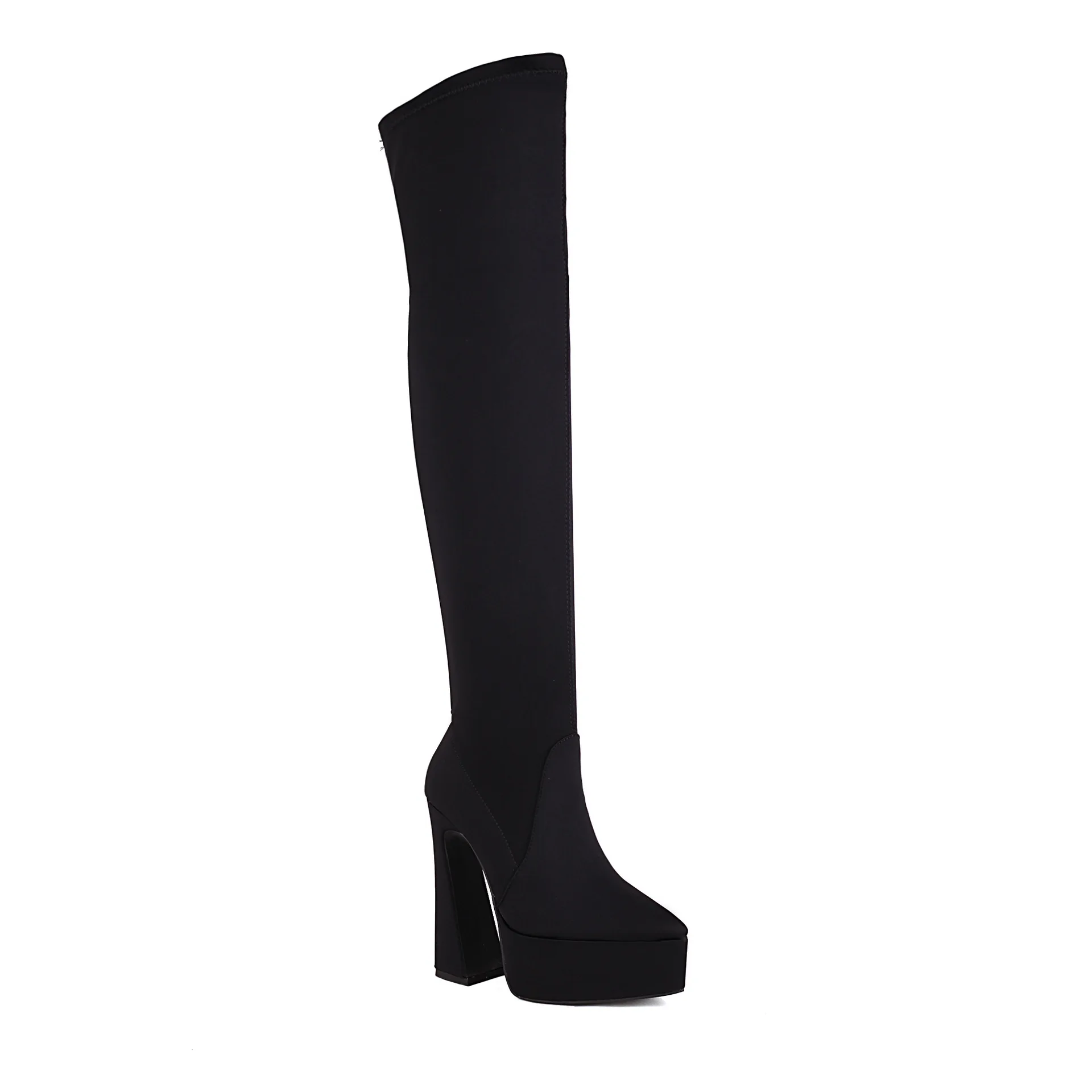 FEMALEAN XY3037 Black Elastic Satin Fashion Designer Heel Women Platform Boots Over the Knee Fall Style Ladies Shoes
FEMALEAN XY3037 Black Elastic Satin Fashion Designer Heel Women Platform Boots Over the Knee Fall Style Ladies Shoes