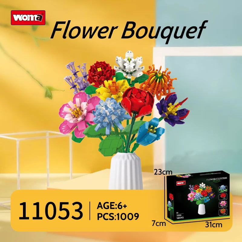 Модель WOMA Flower Rose-Создайте собственный шедевр из строительных блоков «сделай сам»
Модель WOMA Flower Rose-Создайте собственный шедевр из строительных блоков «сделай сам»