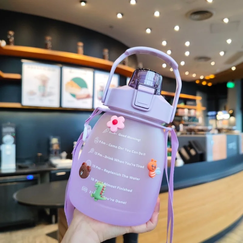 1300ml Net Red Water Bottle Gradient Color Matte Belly Cup Children's Straw Water Cup Large-capacity Portable Strap Water Bottle
1300ml Net Red Water Bottle Gradient Color Matte Belly Cup Children's Straw Water Cup Large-capacity Portable Strap Water Bottle