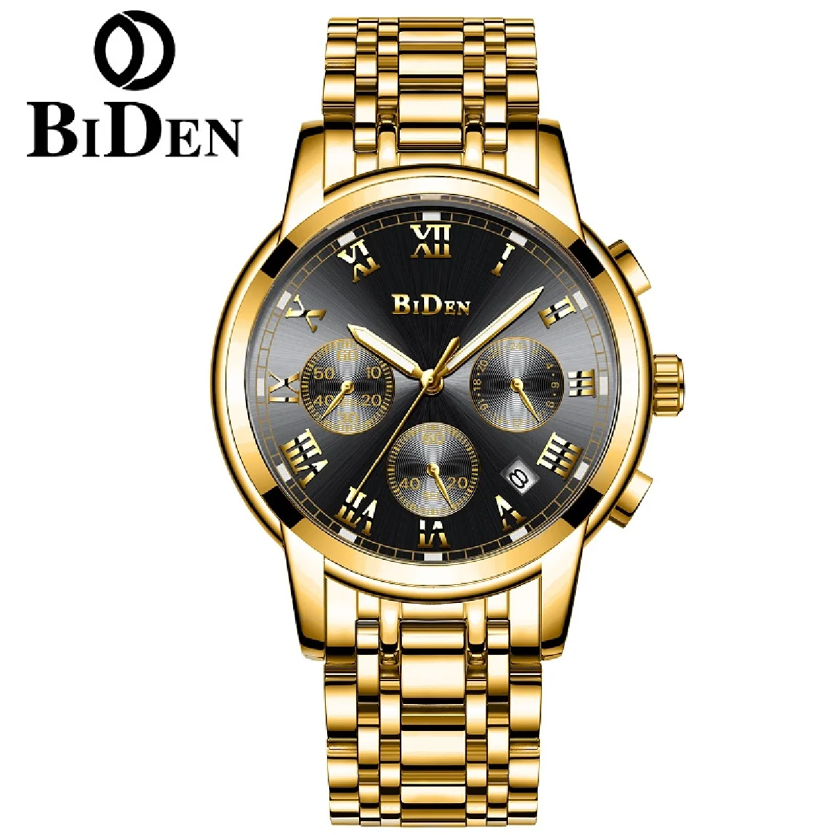 BIDEN Original Men Business Quartz Wristwatch Chronograph Multi Function Stainless Steel Case Waterproof Luminous Calendar Clock
BIDEN Original Men Business Quartz Wristwatch Chronograph Multi Function Stainless Steel Case Waterproof Luminous Calendar Clock