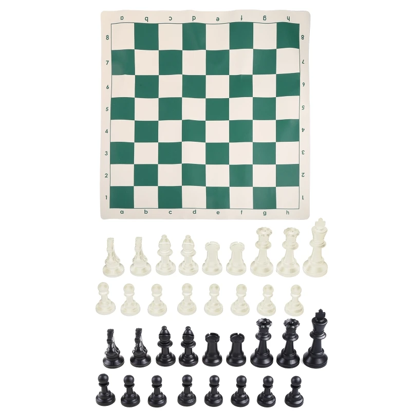 

1 комплект антикварных шахмат, маленькая пластиковая шахматная доска, реалистичные шахматные фигуры Qingbing