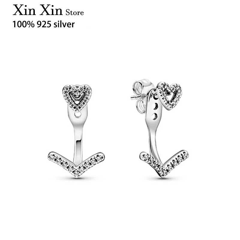 Fit Original Luxury 925 Sterling Silver Shining Love Wishing Bone Earrings For Women High Quality Diy Fashion Wedding Jewelry
Fit Original Luxury 925 Sterling Silver Shining Love Wishing Bone Earrings For Women High Quality Diy Fashion Wedding Jewelry