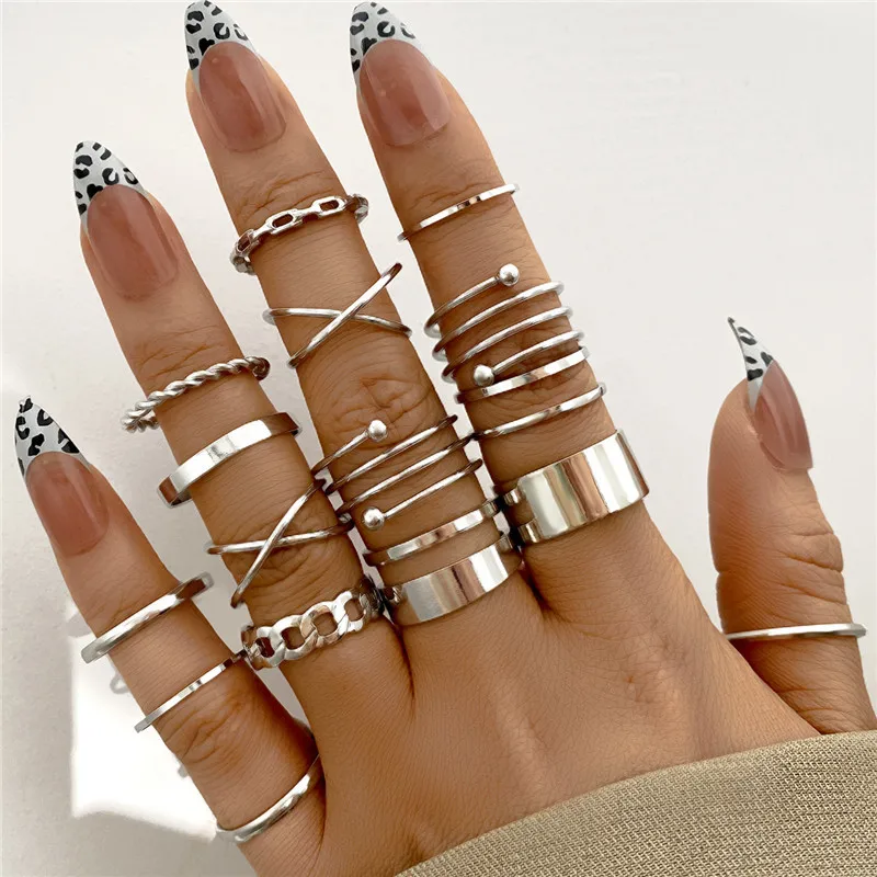 Silver Color Twist Cross Rings Set For Women Girls Multipiece Punk Black Minimalism Ring Fashion 2023 Jewelry Trendy Gifts Party
Silver Color Twist Cross Rings Set For Women Girls Multipiece Punk Black Minimalism Ring Fashion 2023 Jewelry Trendy Gifts Party