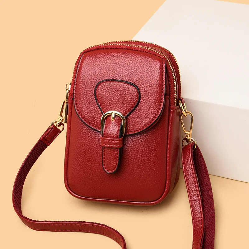 Red Classic Female Crossbody Bag Quality Soft Leather Shoulder Bag Lychee Pattern Handbags Women Small Simple Messenger Bag Sac
Red Classic Female Crossbody Bag Quality Soft Leather Shoulder Bag Lychee Pattern Handbags Women Small Simple Messenger Bag Sac