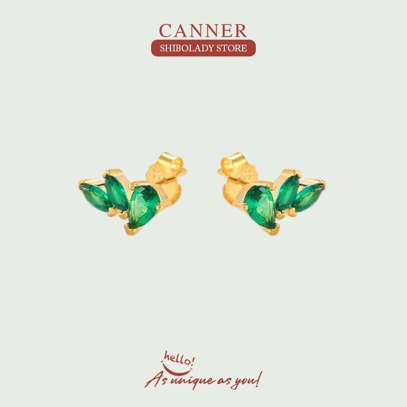 CANNER Simple Emerald 925 Sterling Silver Earring For Women Stud Earring Huggie Ear Piercing Accessories Fine Jewelry 2022 Trend
CANNER Simple Emerald 925 Sterling Silver Earring For Women Stud Earring Huggie Ear Piercing Accessories Fine Jewelry 2022 Trend