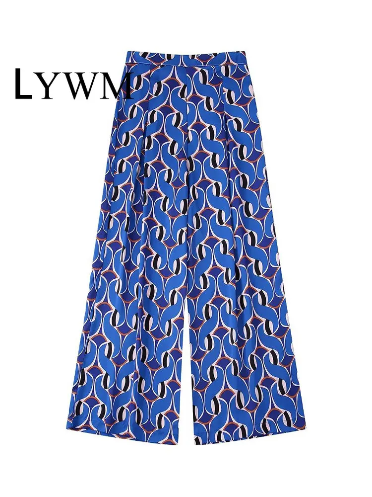 LYWM Women Fashion Printed Side Zipper Trousers Vintage High Waist Full Length Female Chic Lady Wide Leg Pants
LYWM Women Fashion Printed Side Zipper Trousers Vintage High Waist Full Length Female Chic Lady Wide Leg Pants