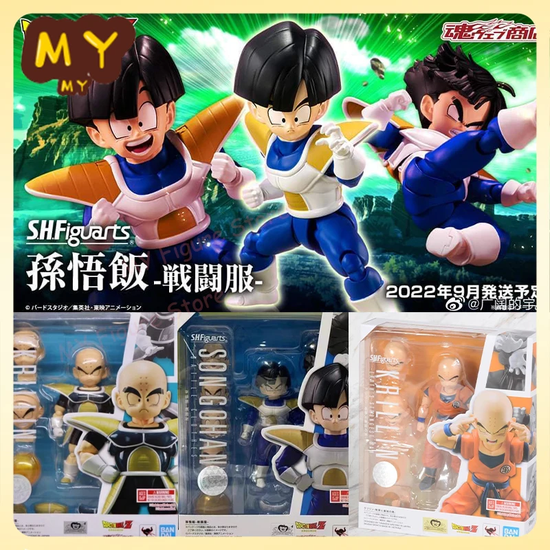 Оригинальная аниме-фигурка Dragon Ball S H Figuarts Krillin фигурки Earth Strongest Man SHF аниме