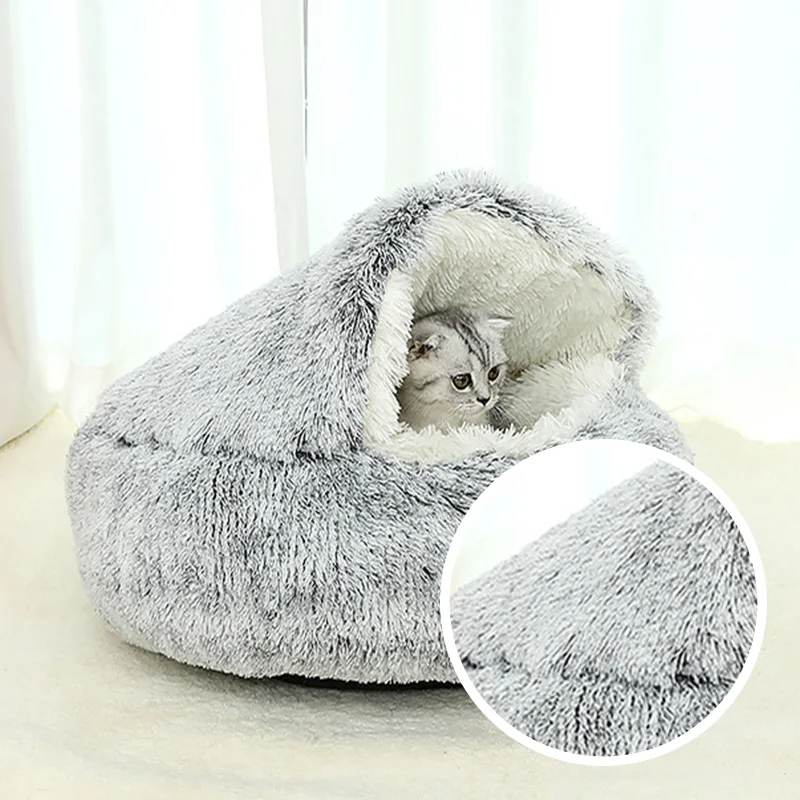Winter Plush Cat Bed Round Warm Cradle Dog Bed Semi-Enclosed Deep Sleep Cat Litter Luxury Dog Supplies Accessories Cat House
Winter Plush Cat Bed Round Warm Cradle Dog Bed Semi-Enclosed Deep Sleep Cat Litter Luxury Dog Supplies Accessories Cat House