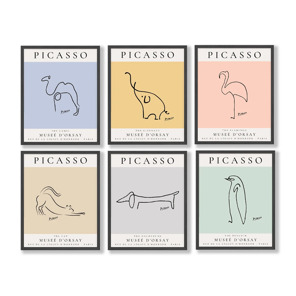 Animals Dog Cat Flamingo Elephant Camel Picasso Wall Art Canvas Painting Prints Exhibition Poster Pictures For Living Room Decor
Animals Dog Cat Flamingo Elephant Camel Picasso Wall Art Canvas Painting Prints Exhibition Poster Pictures For Living Room Decor
