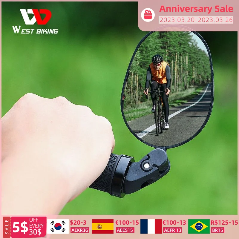 WEST BIKING Wide Angle Bike Rearview Mirror MTB Road Bicycle Handlebar Mirror 360 Rotation Adjustable Cycling Rear View Mirror
WEST BIKING Wide Angle Bike Rearview Mirror MTB Road Bicycle Handlebar Mirror 360 Rotation Adjustable Cycling Rear View Mirror