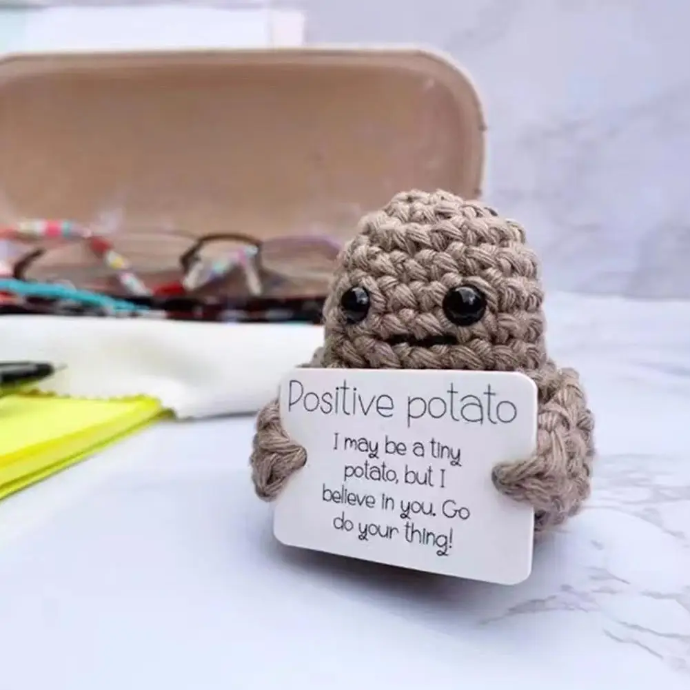 Knitted Positive Potatoes Home Room Decor Ornament Knitting Inspired Toy Tiny Yarn Doll Funny Gift Home Decoration Accessories
Knitted Positive Potatoes Home Room Decor Ornament Knitting Inspired Toy Tiny Yarn Doll Funny Gift Home Decoration Accessories