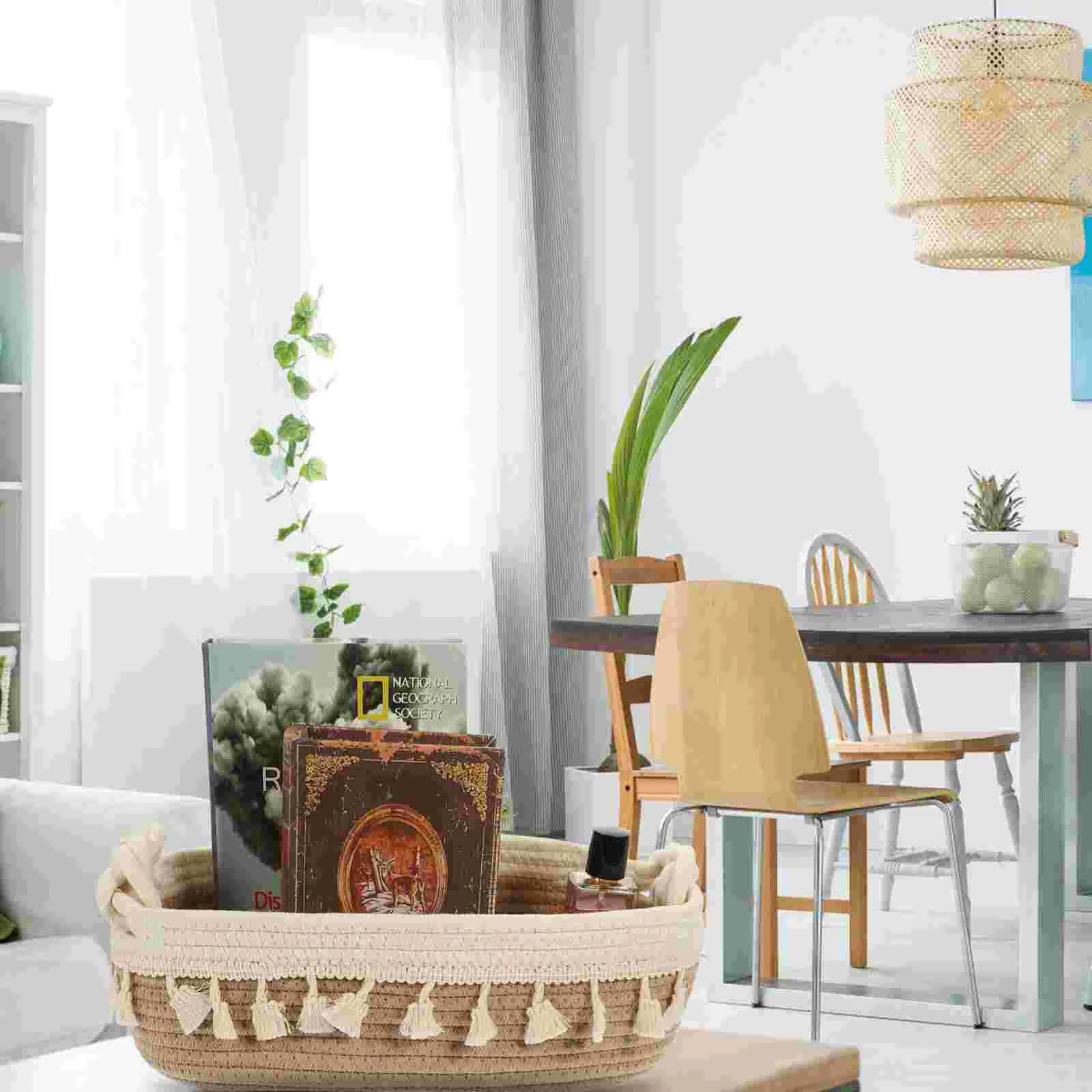 Basket Woven Baskets Storage Wicker Rattanorganizer Macrame Tray Toilet Fruit Candy Makeup Bins Box Countertop Snack Cotton Tea
Basket Woven Baskets Storage Wicker Rattanorganizer Macrame Tray Toilet Fruit Candy Makeup Bins Box Countertop Snack Cotton Tea