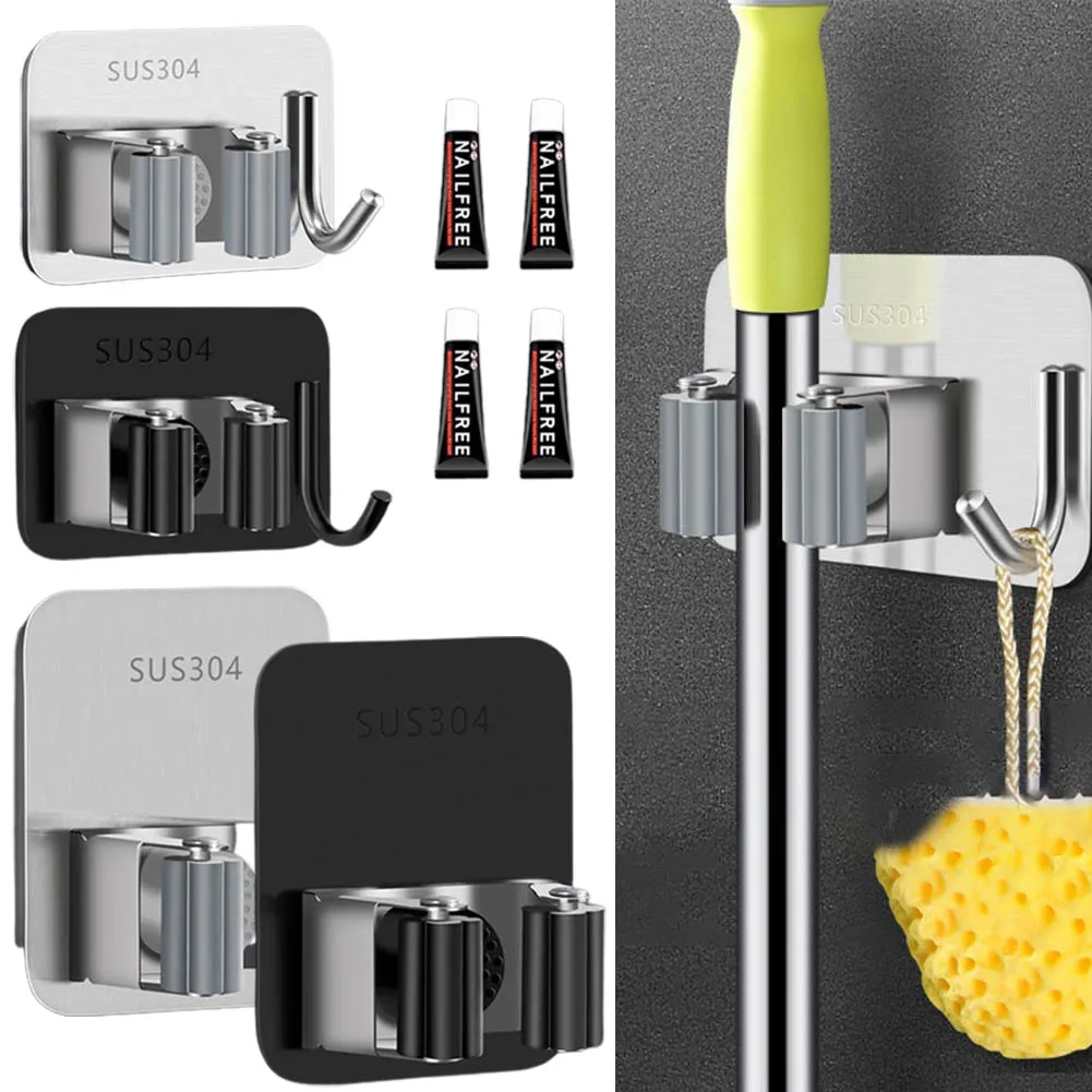 Mop Rack Wall Mounted Mop Organizer Holder Mop Clip Storage Rack Brush Broom Mop Hanger Hook Storage Tool Bathroom Accessories
Mop Rack Wall Mounted Mop Organizer Holder Mop Clip Storage Rack Brush Broom Mop Hanger Hook Storage Tool Bathroom Accessories