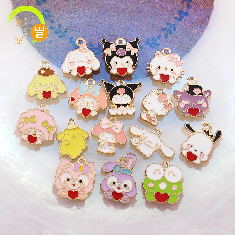 10 шт. Sanrioed My Melody Cinnamoroll Kuromi Kittys мультфильм Kawaii Diy аксессуары Cute Keychain Материал
10 шт. Sanrioed My Melody Cinnamoroll Kuromi Kittys мультфильм Kawaii Diy аксессуары Cute Keychain Материал