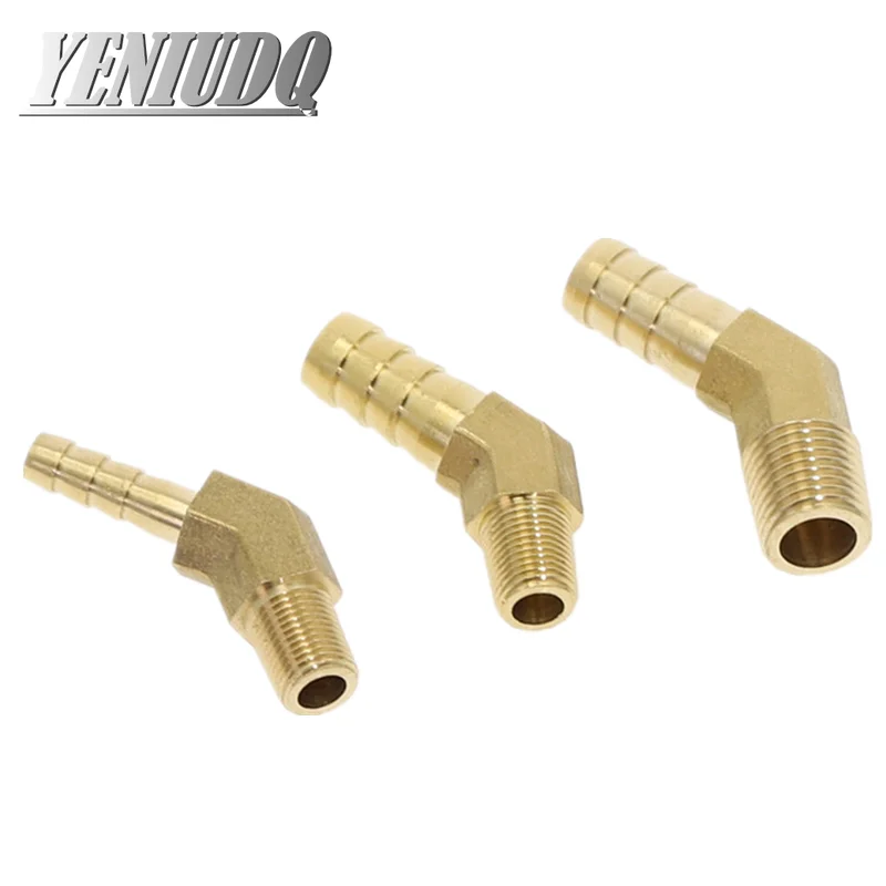 1pcs Legines Brass Hose Barb Fittings 45 Degree Elbow 8mm 9mm 10mm Hose ID to ZG1/8" 1/4" Male Thread Adapter
1pcs Legines Brass Hose Barb Fittings 45 Degree Elbow 8mm 9mm 10mm Hose ID to ZG1/8" 1/4" Male Thread Adapter