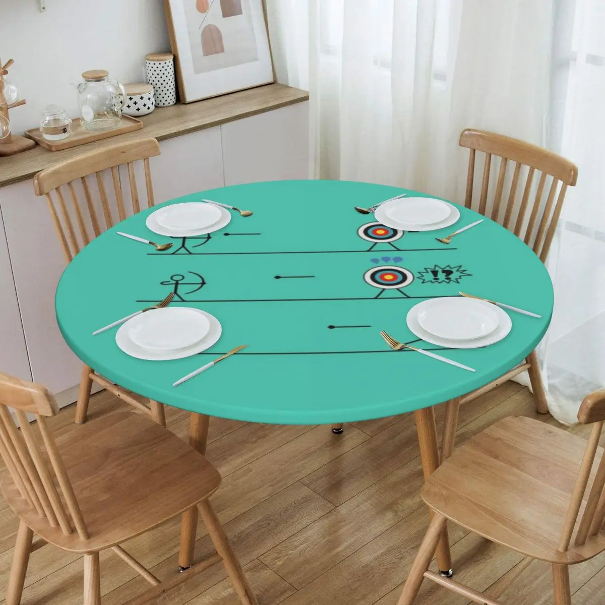 Round Running Archery Target Table Cloth Oilproof Tablecloth 40"-44" Table Cover Backed with Elastic Edge
Round Running Archery Target Table Cloth Oilproof Tablecloth 40"-44" Table Cover Backed with Elastic Edge