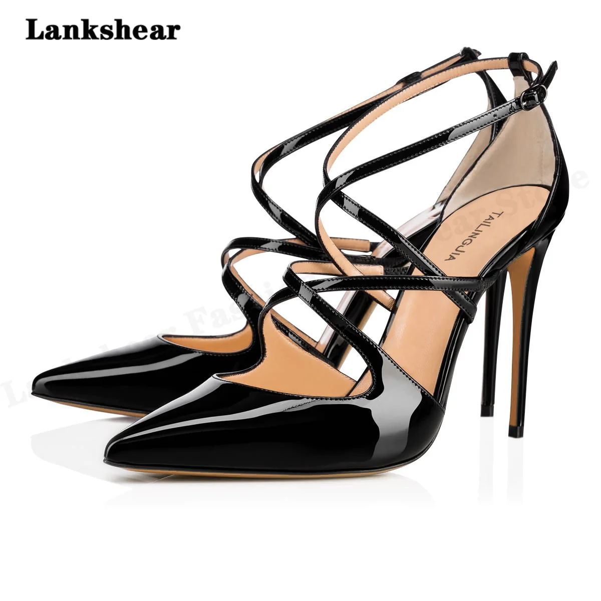 Pointed Toe Black Red Nude Patent Leather Stiletto Buckle Sandals Shoes Chengdu Women's Shoes Large Size 34-46 Women's Sandals
Pointed Toe Black Red Nude Patent Leather Stiletto Buckle Sandals Shoes Chengdu Women's Shoes Large Size 34-46 Women's Sandals