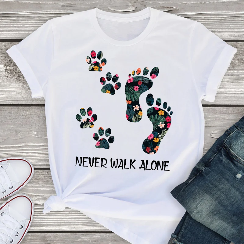 Women Sweet Short Sleeve Cartoon Animal Dog Paw Funny Letter Summer Shirt Tees Clothing Tops Lovely T Shirt Womens T-Shirt
Women Sweet Short Sleeve Cartoon Animal Dog Paw Funny Letter Summer Shirt Tees Clothing Tops Lovely T Shirt Womens T-Shirt