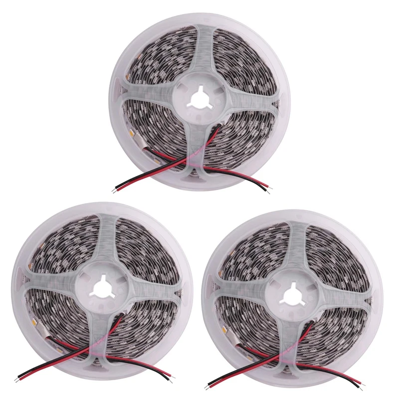 3Pcs 5M 300 Warm White LED 5050 SMD Flexible Light Lamp Strip 12V DC Home Club
3Pcs 5M 300 Warm White LED 5050 SMD Flexible Light Lamp Strip 12V DC Home Club